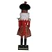 Clever Creations Red Scottish Bagpiper 15 Inch Traditional Wooden Nutcracker, Festive Christmas Décor for Shelves and Tables