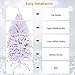 Goplus White Artificial Christmas Tree, 9ft Premium Unlit Hinged Spruce Full Tree, with Metal Stand, Easy Assembly, for Indoor and Outdoor Use