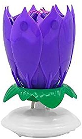 Langcal Happy Birthday Cake Topper Candle Music Birthday Candle (1, purple)