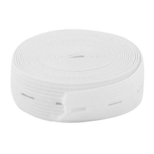 uxcell Polyester Tailoring Sewing Stretchy Knitting Elastic Band Strap 2.73 Yards White