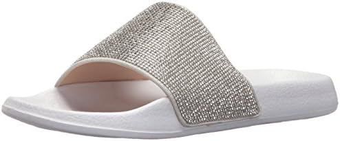 LFL by Lust for Life Women's Slang Slide Sandal, Silver, 11 Medium US