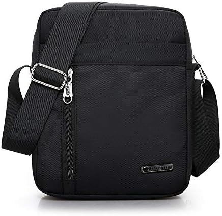 Men's Messenger Bag Small Crossbody Shoulder Bags Man Purse Casual Travel Bag for Work Business Men and Women (3029-Black)
