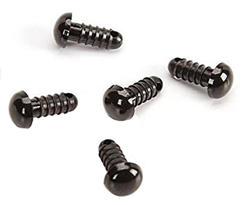 100PCS Black Plastic Solid Safety Bear Doll Craft Screw Eyes Noses Beads Button Clasp For Sewing Crafting Bell Doll Puppet Plush Animal Stuffed Toys DIY Accessories (12MM)