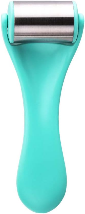 Ice Roller for Face and Body Massage, Eye Puffiness, Cold Therapy Pain Relief Ice Roller with Stainless Steel Roller for Salon & Home Spa,Tightens Pores,Soothes redness,Swelling (light blue)