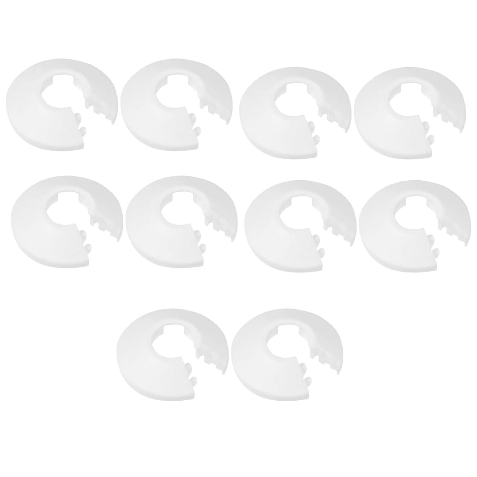 10 PCS Plastic Radiator Pipe Covers, White Pipe Collars for Radiator Pipes, Easy-to-Install Pipe Collar Covers for Home or Office Use