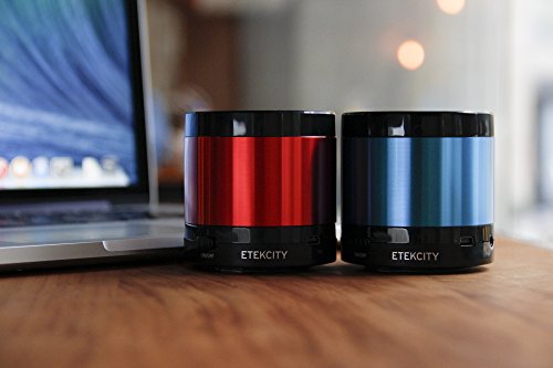 Etekcity RoverBeats T16 Ultra Portable Wireless Bluetooth Speaker, Enhanced Bass (Red)