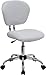 Flash Furniture Beverly Mid-Back White Mesh Padded Swivel Task Office Chair with Chrome Base