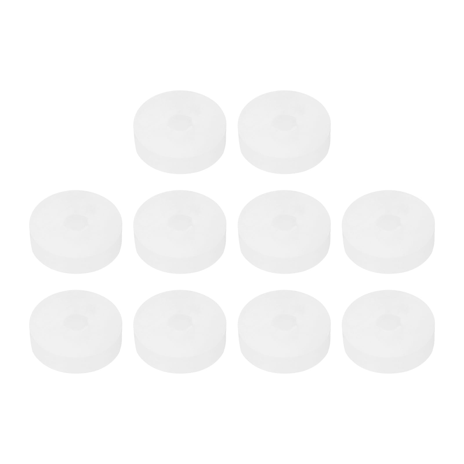 PATIKIL Silicone Rubber Flat Washer, 10 Pcs 0.59" OD x 0.16" ID x 0.16" Thickness Sealing O Ring Water Hose Gasket Assortment Kit Heat Resistant Washer for Plumbing Valve Machinery, White