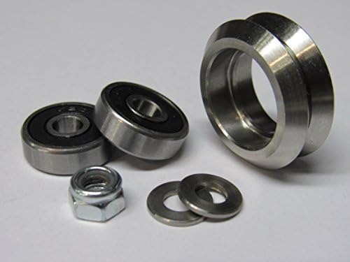 Metal Dual V Wheel Kit (12 pack) For Steel V Track, V Groove Linear Guide Rail, CNC Machine, Laser Engraver, 3D Printer
