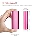 [Upgraded] Yoobao 5200mAh Candy-Bar Sized Ultra Compact Power Bank, YB-6012 Small Portable Charger External Charger Battery Backup Powerbank for iPhone, Samsung Galaxy, Cell Phones and More - Pink