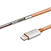 iPhone Charger, 25cm F-color Apple Certified Nylon Braided Lightning to USB Cable Ultra Compact Connector for iPhone 7 6S 6 Plus 5s 5c 5, iPad 4 Air 2 mini 4, iPad Pro, iPod touch 5 Orange
