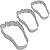 Foot Cookie Cutter - Stainless Steel,Set of 3, 1" Deep