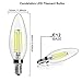 Wenfeng E12 LED Candelabra Light Bulbs, 4w 4000K Neutral White, 40w Equivalent E12 Base LED Filament Bulbs, 470Lm, Non Dimmable, Pack of 6