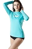 Tesla TM-FSR24-AQA_Medium Women's UPF 50+ Regular-Fit Long Sleeve Athletic Rashguard FSR24