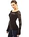 PattyBoutik Women's Boat Neck Crochet Inset Sweater