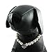 Alfie Pet - Pinky Crystal Heart Pearl Necklace - Size: S (8