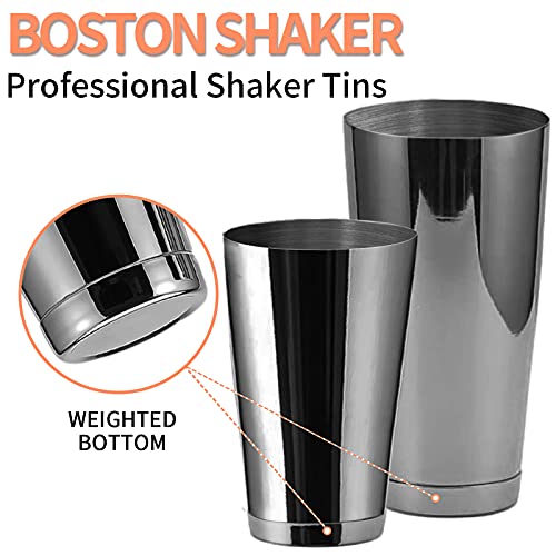 Stainless Steel Cocktail Shaker 2 Piece 18oz Unweighted & 28oz Weighted