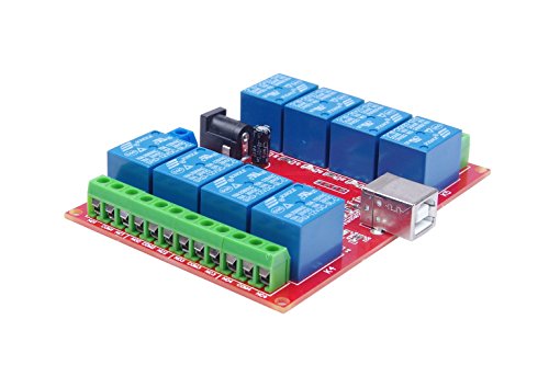 KNACRO 12v 8 Channel USB Relay Module Programmable Computer Control omputer USB control switch/driver/PC Intelligent Controller - Thumbnail 2