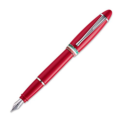 Aurora Ipsilon Italia Fountain Pen, Resin, Red, Chrome Trim, B17-R