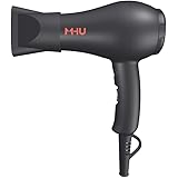 Travel Mini Hair Dryer Ceramic Ionic 1000 Watts Blow Dryer for RV Lightweight 2 Speed Settings with a Concentrator, Black