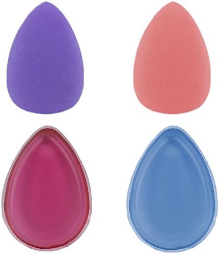 Beauty Cosmetics Makeup Sponge and Blender Set (Colors will Vary, 4 Piece Kit)