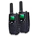 Portable Kids Walkie Talkies (Up to 3.7 Miles) Two-Way Radio Transceiver For Children, 1 Pair, Black
