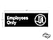 2pcs Employees Only Sign Stickers | Staff Only Door Decal for Business, Restaurant, Restroom, Store, Bathroom