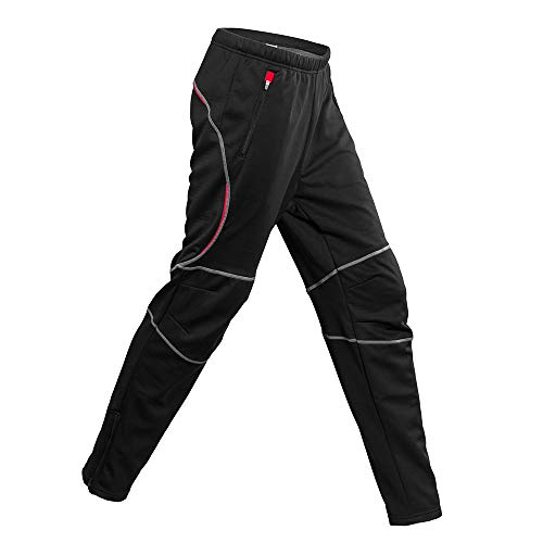 ZHX Men's Windproof Athletic Pants Winter Thermal Fleece Outdoor Sport Bike Cycling Riding Pants Trousers Multi-Color L - Thumbnail 7