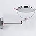 SONGMICS 5x Magnifying Wall Mount Makeup Mirror 8 Inch Two-Sided Swivel Extendable Bathroom Mirror Chrome UBBM513
