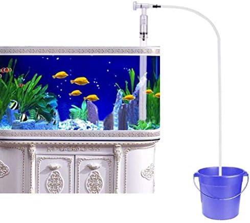FZZ698 Aquarium Supplies Fish Tank Sand Cleaner Water Changer Filter Pump Aquarium Gravel Vacuum (white)