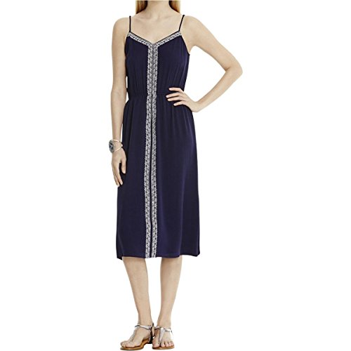 Two By Vince Camuto Womens Embroidered V Neck Casual Dress