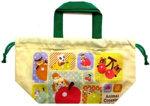 Amazon Co Jp キャラクター 巾着袋 きんちゃく袋 どうぶつの森 どうぶつの森21 クリーム サイズ 約16 5 29 12ｃｍ メーカー表記 マチ付き 巾着ポーチ 小物入れ 手さげ 給食 遠足 ピロル ホビー