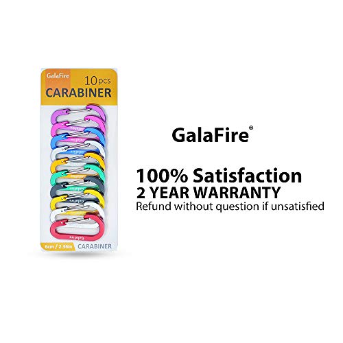 10PCS Carabiners Clip Small 2 3/8 inch 6cm Aluminum Not for Climbing Caribeaners Bulk Flat Gourd Shape Keyring Mini D Ring Keychain Carabiner for Camping Backpack Hiking Fishing Accessories (10 PCS) - Thumbnail 7