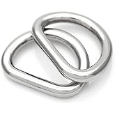 CRAFTMEMORE 6pcs D-Ring Findings Purse Belt Strap Loop Quality Finish Purse Making D Rings SCD1