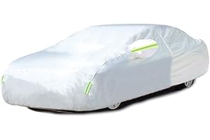 Whole Car Cover Waterproof All Weather Covers with Zipper for Rain Sun Winter Snow Automobiles Outdoor Universal Full Exterio