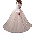 Carat Lovely First Communion Dress Long Sleeves Pink Prom Gown