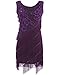 PrettyGuide Women's Flapper Dress 1920s Gatsby Beaded Fringe Scalloped Petal Plus Size Cocktail Dresses