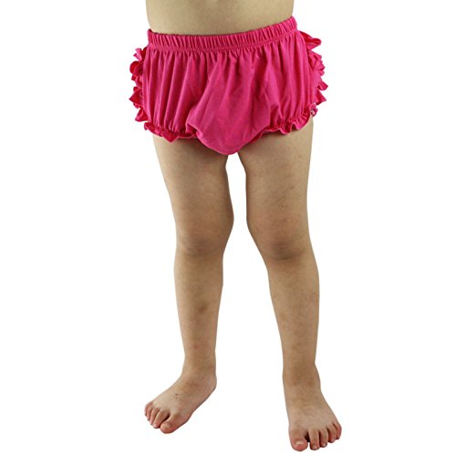 VduanMo Basic Cotton Diaper Cover Baby Bloomers with Ruffle Small Black