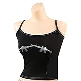 Rothco Women's Crossed Rifles Casual Tank Top, Black, X-Large