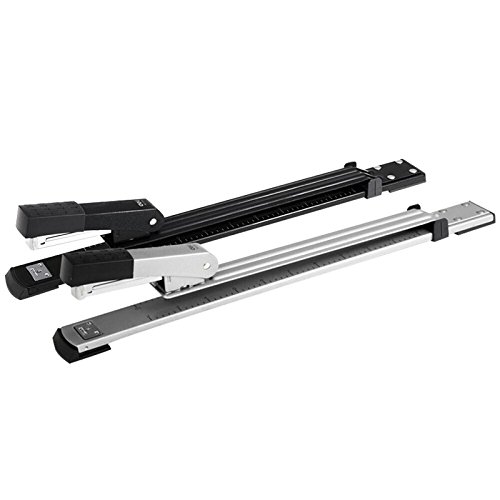 Long Reach Stapler, Desktop Stapler Remover Dual Functions for Office or School, 40 Sheets Stapler, Compact, Low Force, 40 Sheets (14IN, Long Reach Stapler)