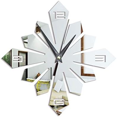 Modern Large 3D DIY Mirror Surface Art Wall Clock Sticker Home Office Room Decor