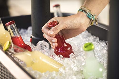 Bevy Bar - Mesa Nevera para Exterior y Jardín, Capacidad 60L, Color Grafito