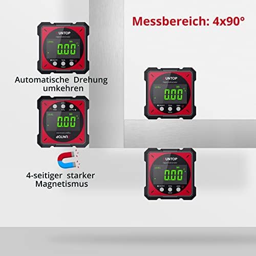 Digitaler Laser Neigungsmesser Magnetisch Nivellierbox für Bau, DIY