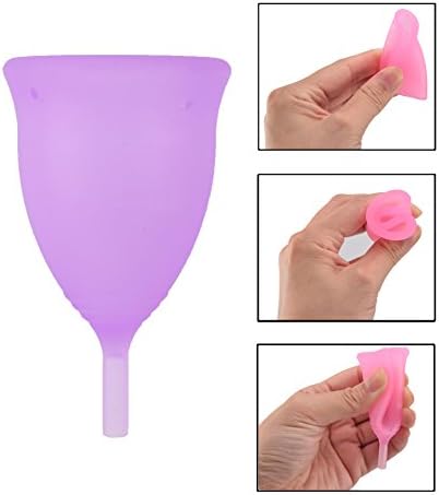 Shelcup Womens Best Silicone Menstrual Cup with Free Cycle Bag to carry,Soft and Comfortable(L, Purple)