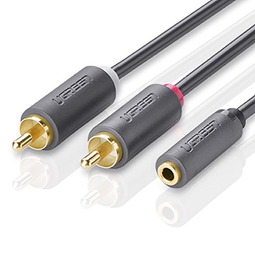 Ugreen premium 3.5mm female to 2rca male stereo audio c…