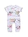 Angekids Baby Girl Pink Flower Print Shortsleeve Spring One Piece Romper