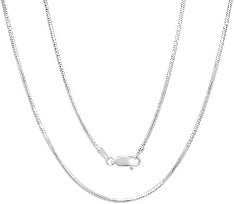 Sterling Silver 1.5 mm Diamond-cut Snake Chain Necklace (16-30)