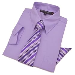 Boys Dress Shirt with Tie and Handkerchief #JL26