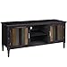 VASAGLE TV Cabinet for TVs up to 50 Inches, with 2 Open Shelves, Rustic TV Stand with Colorful Doors for Living Room, Entertainment Room, Office, Solid Wood Legs, Easy to Assemble, Brown ULTS05GL