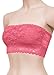 TL Women's Full Floral Lace Strapless Seamless Stretchy Bandeau Tube Bra Top SET6-BLK_WHT_CHA_BLU_COR_LBE XL